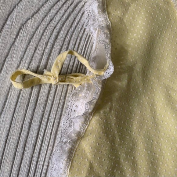 Vintage Alexis Pastel Lace Swiss Dot Romantic Apron Top USA - Picture 3 of 8